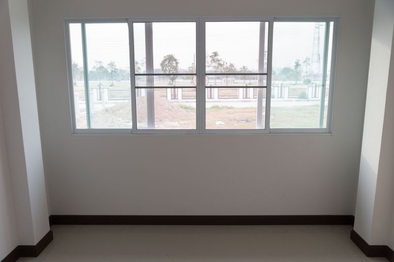 Modern sliding windows on a house